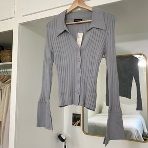 Urban Outfitters Ribbed wide sleeve cardigan
